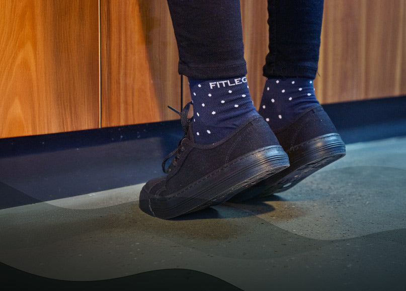 Fitlegs Everyday Life compression socks - polka dot blue