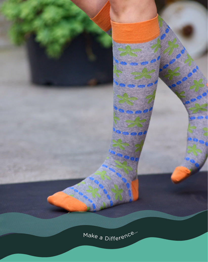 Fitlegs patterned compression socks stockings - Make a Difference