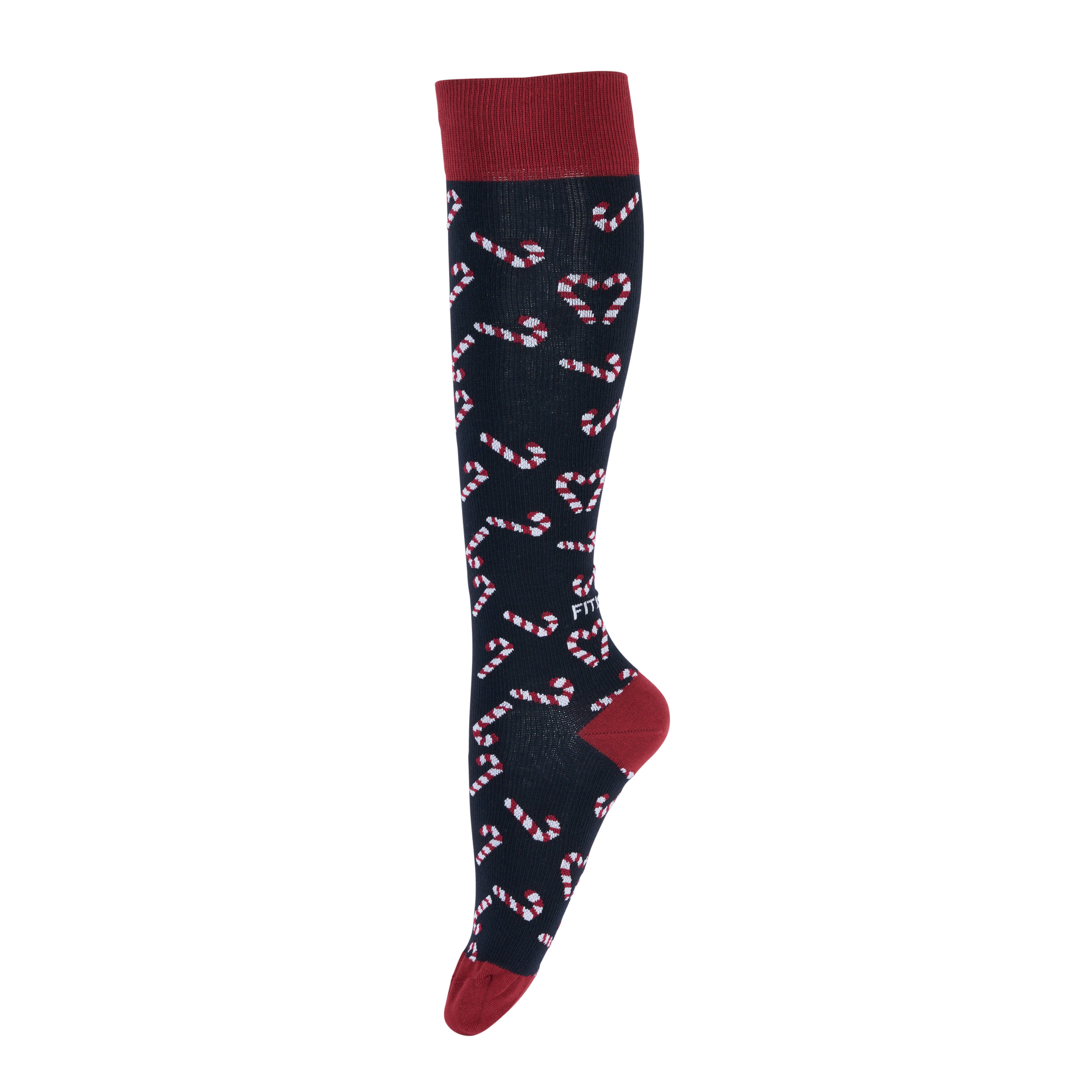 FITLEGS® Christmas Candy Cane Everyday Compression Socks