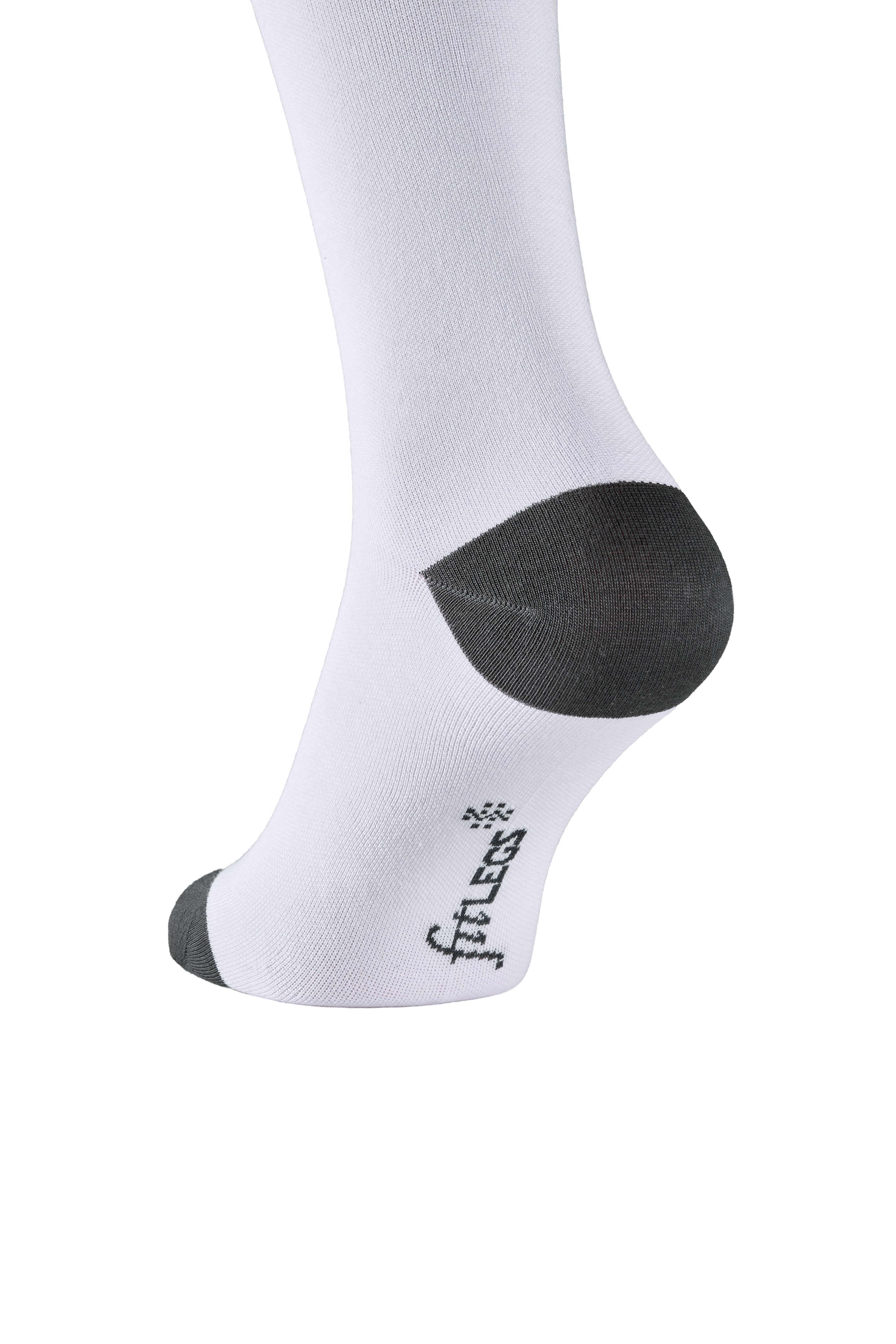 fitlegs everyday life compression sock contrast white grey closeup
