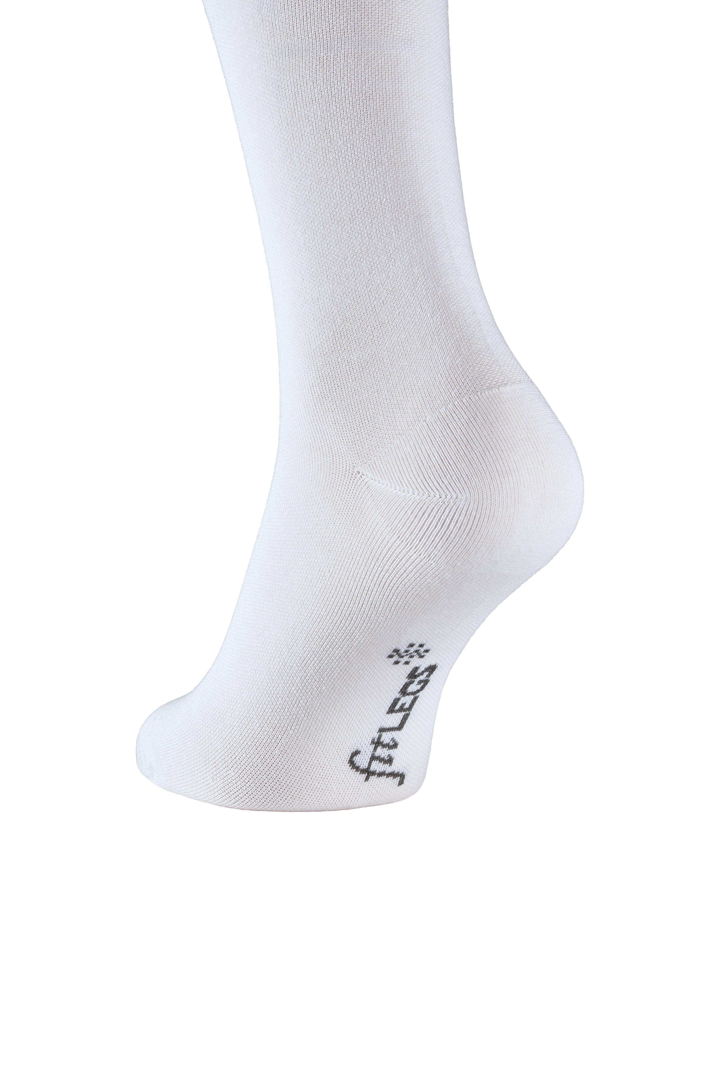 fitlegs everyday life compression sock solid white closeup