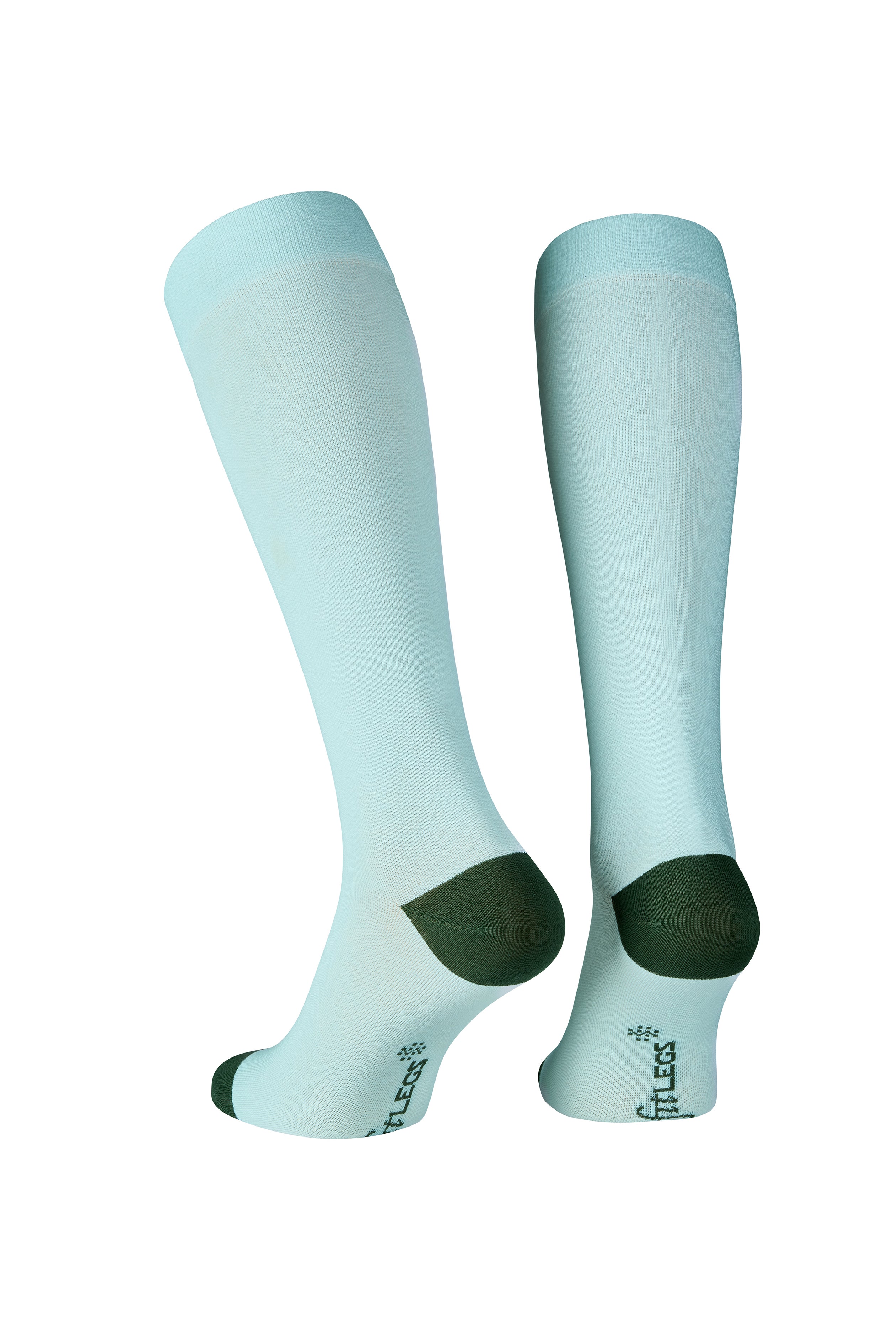 fitlegs everyday life compression socks contrast turquoise forest green pair