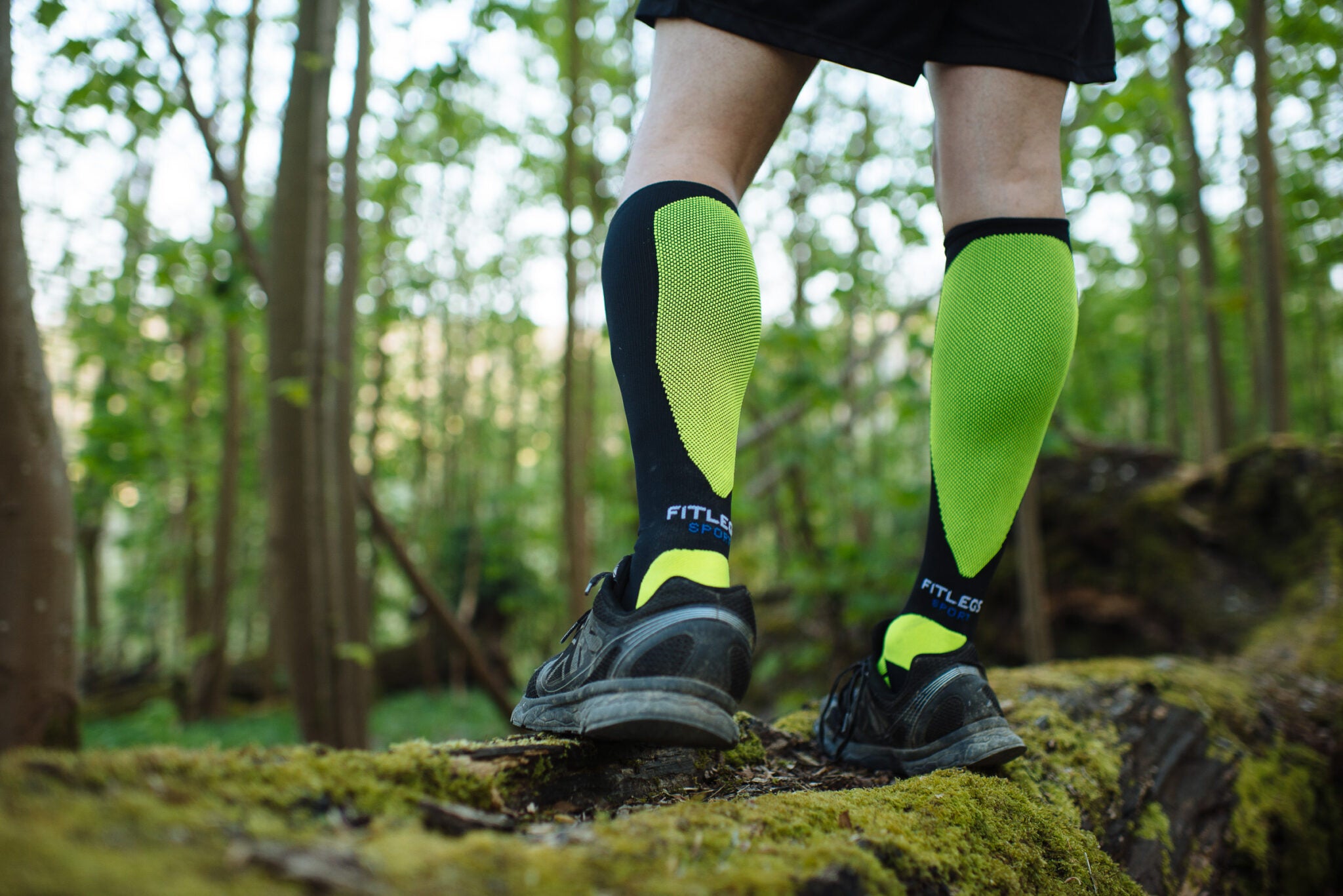 Fitlegs sports compression socks green lifestyle