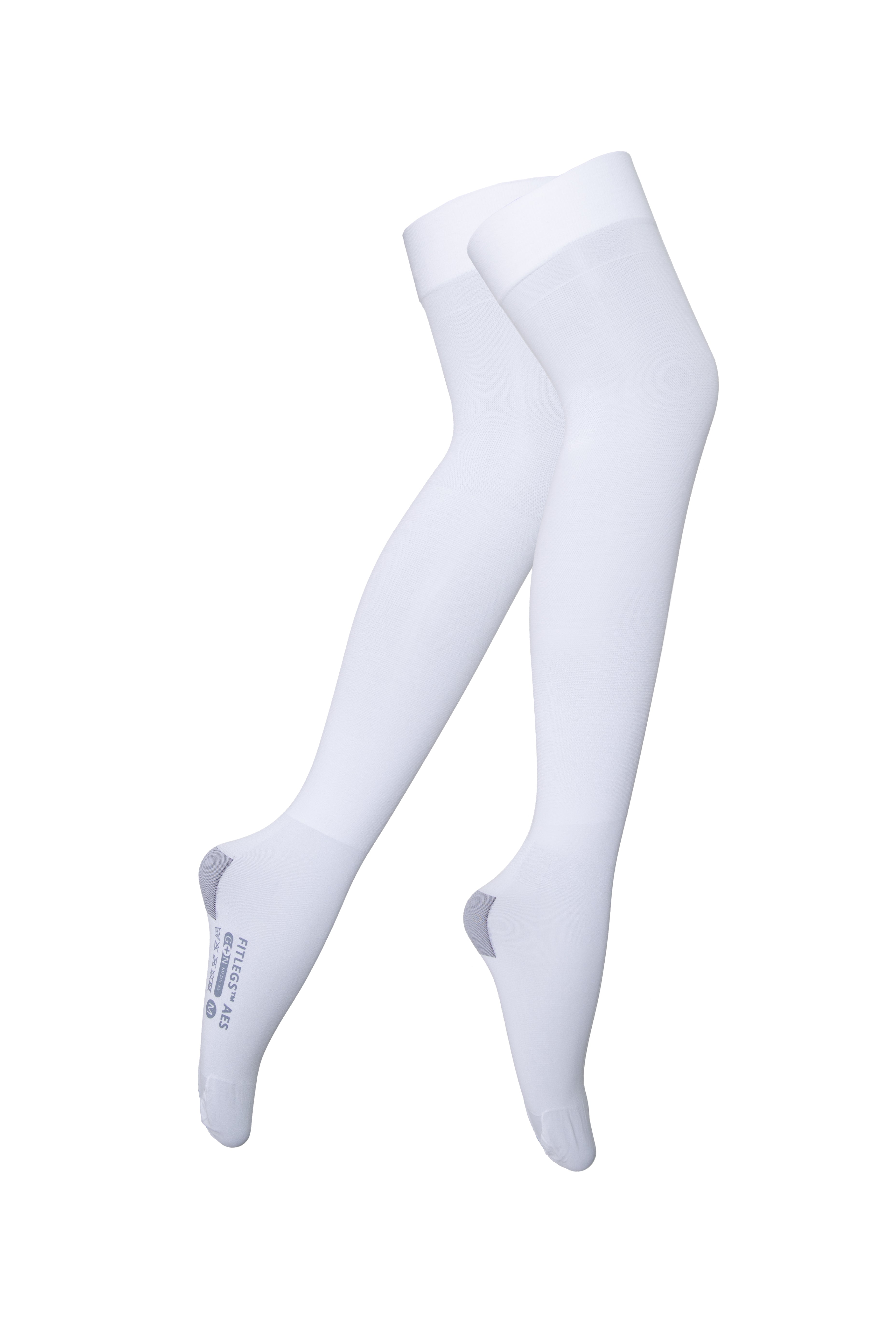 FITLEGS® AES Open Toe Compression Socks - Thigh Length