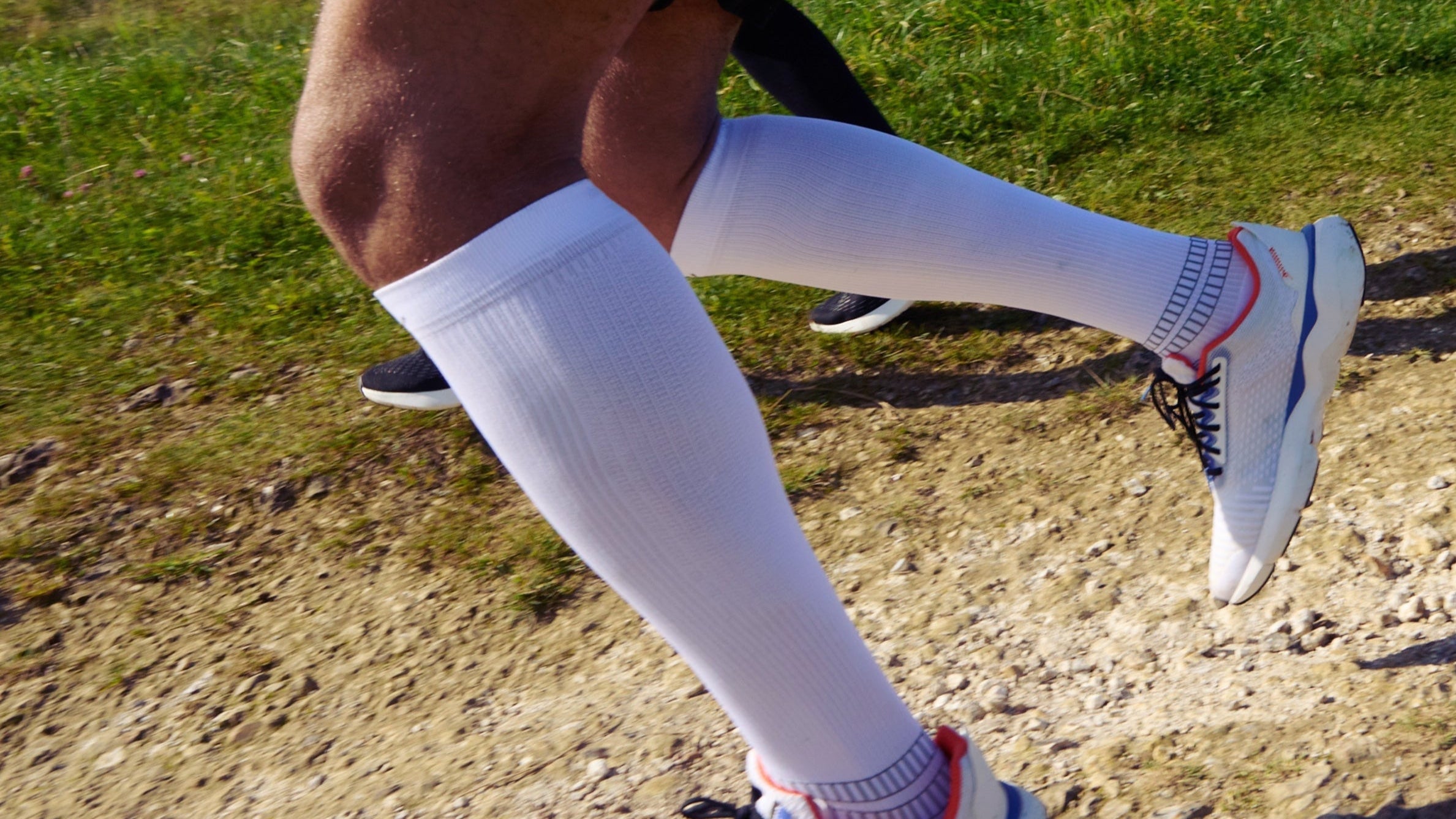 Person running wearing FITLEGS Sports compression socks from G+N Health