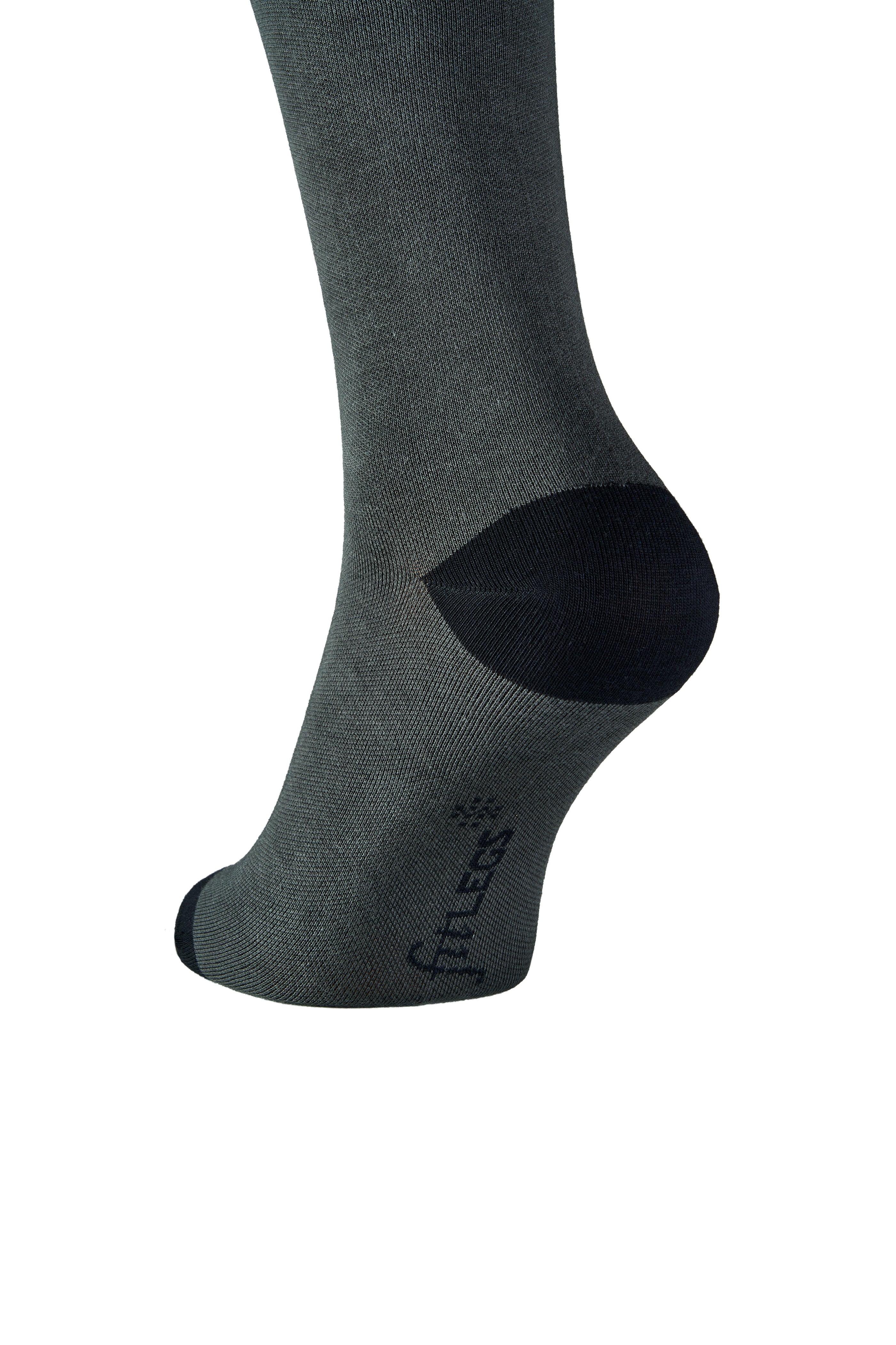 fitlegs everyday life compression sock contrast grey black closeup
