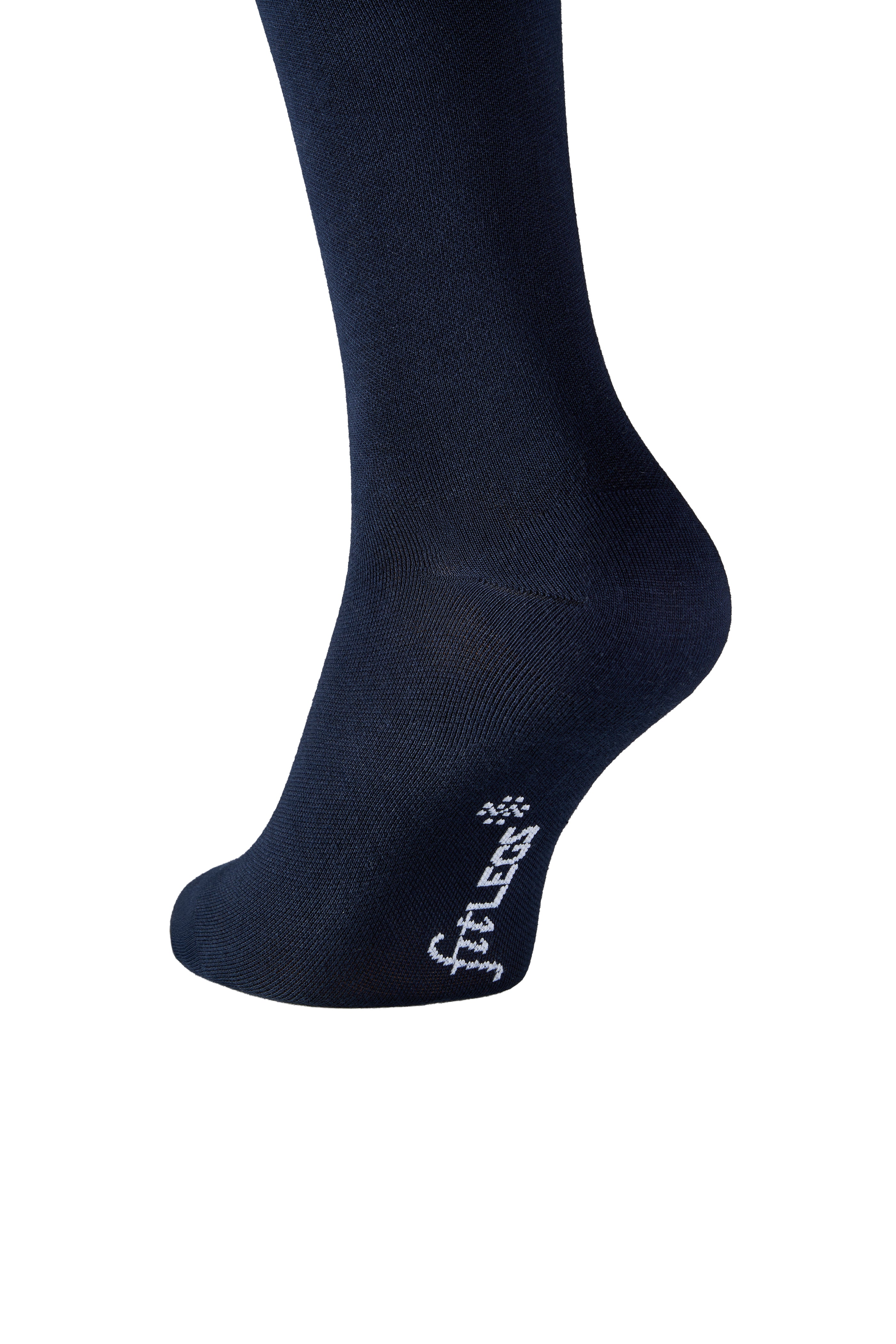 fitlegs everyday life compression sock solid navy closeup