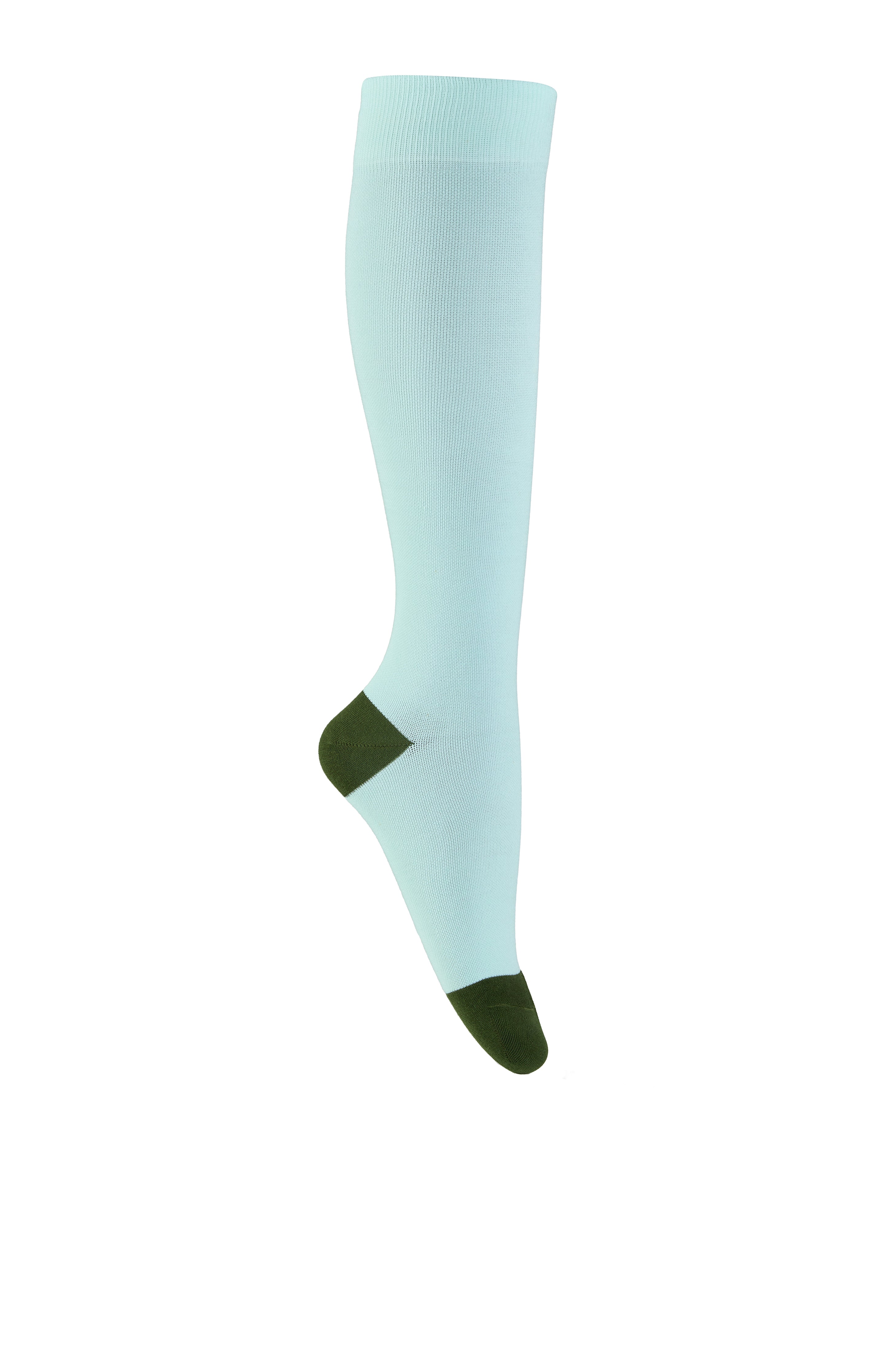 fitlegs everyday life compression socks contrast turquoise forest green hero